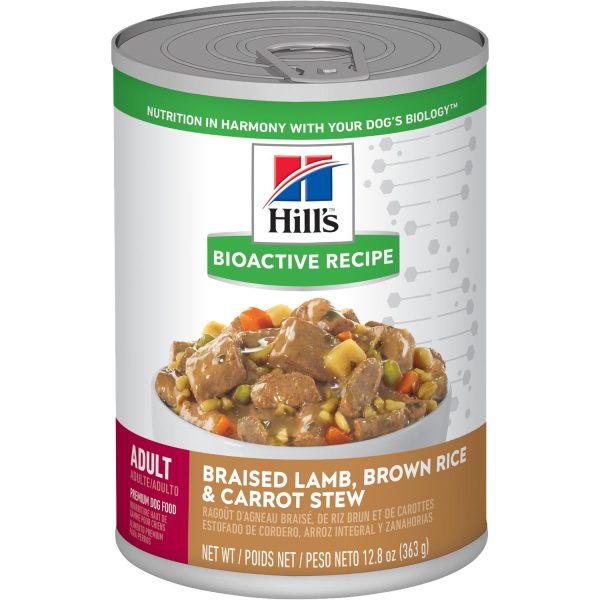 Hill s® Bioactive Recipe™ Adult Braised Lamb, Brown Rice & Carrot Stew dog food Hot on Sale