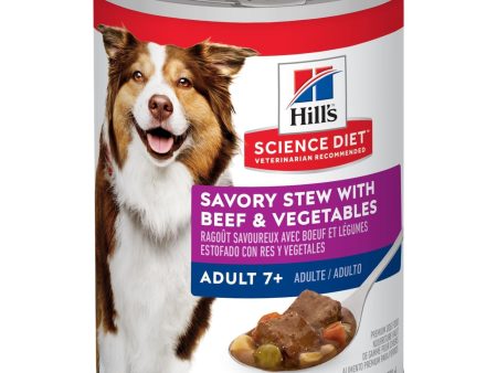 Hill s Science Diet Adult 7+ Savory Stew with Beef & Vegetables Wet Dog Food Cheap