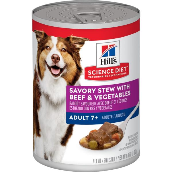 Hill s Science Diet Adult 7+ Savory Stew with Beef & Vegetables Wet Dog Food Cheap