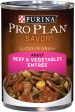 Purina Pro Plan Savor Adult Beef & Vegetables Slices in Gravy Canned Dog Food Online