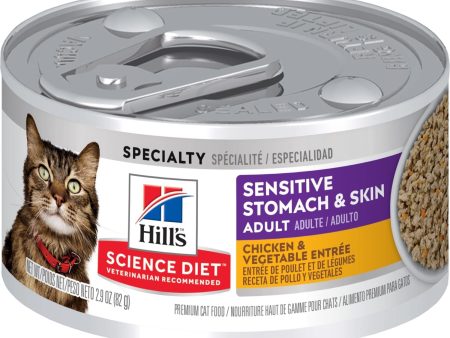 Hill s® Science Diet® Sensitive Stomach & Skin Chicken & Vegetable Entrée Cat Food For Discount