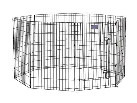 36  MidWest Black Exercise Pen with Door For Discount