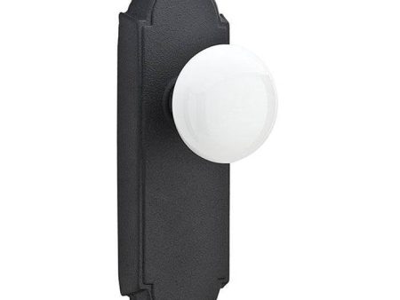 Emtek 7205MB Privacy , Sideplate Locksets No.5 Non-Keyed 7-1 8  , Madison Black Knob Cheap